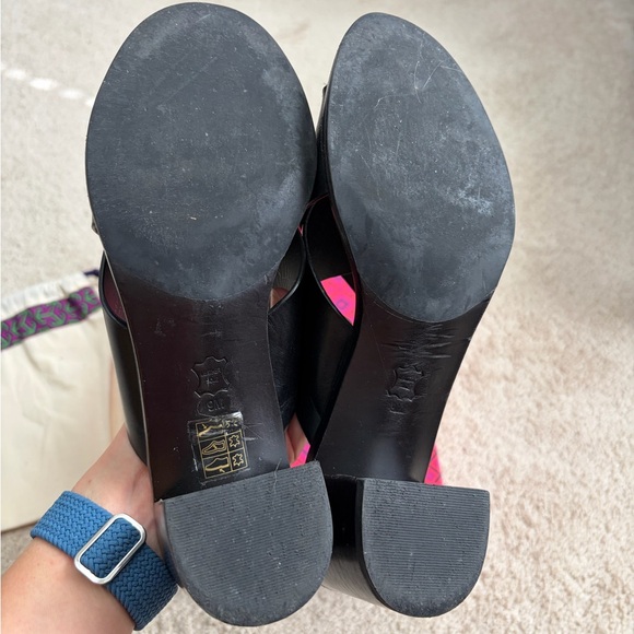 Tory Burch Montrose 55MM Mule Monark Vachetta Women's Shoes Size 9 Black - Picture 8 of 14